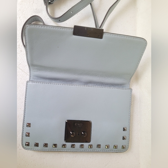 Michael Kors Dusty Blue Crossbody Leather Bag - Picture 4 of 10